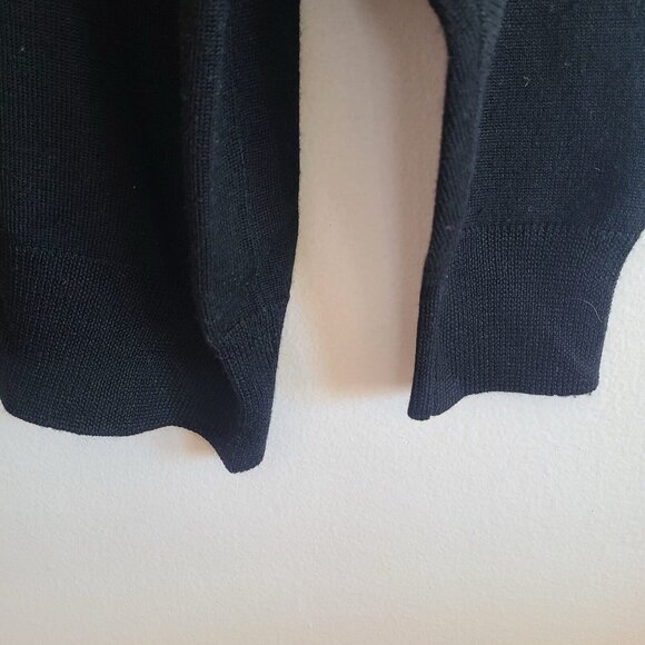 Vintage Yves Saint Laurent Wool Blend Crew Neck Pullover Sweater Size 50 Black - Picture 7 of 9